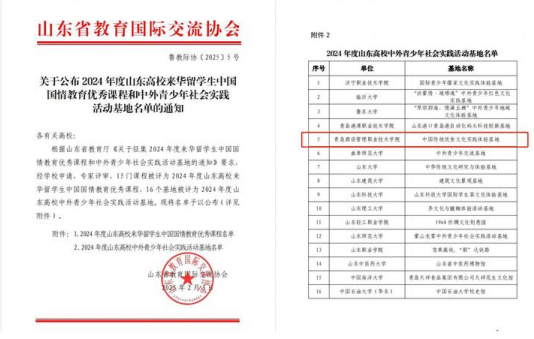 助力发现更多“舌尖上的齐鲁” 青岛酒店管理职业技术学院获批山东高校中外青少年社会实践活动基地(图1)
