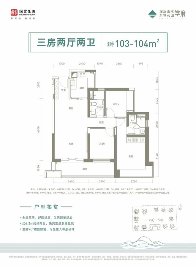 深业山水东城8栋最新房源103平东南朝向总价245万(图6)